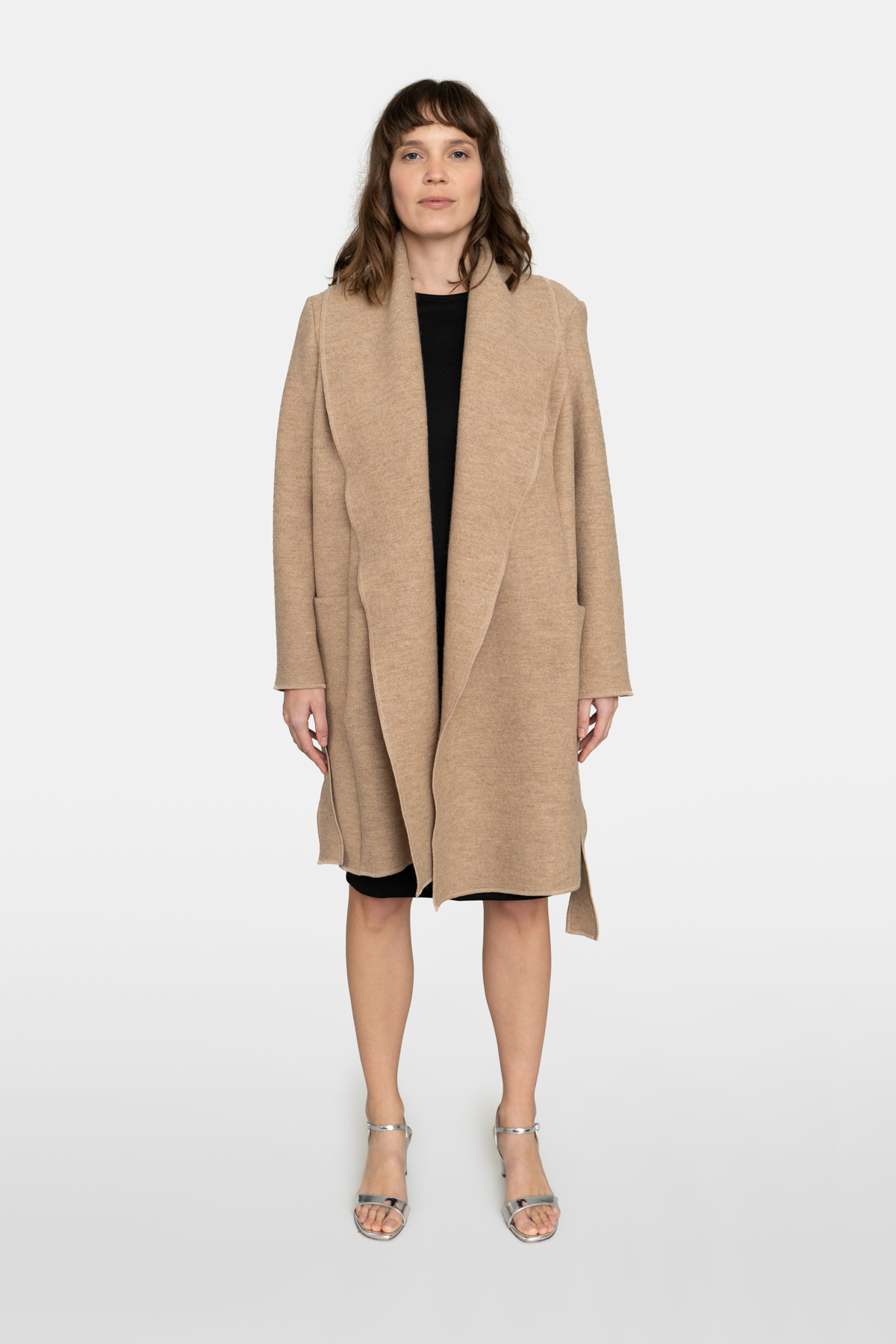 Wollmantel Maria beige