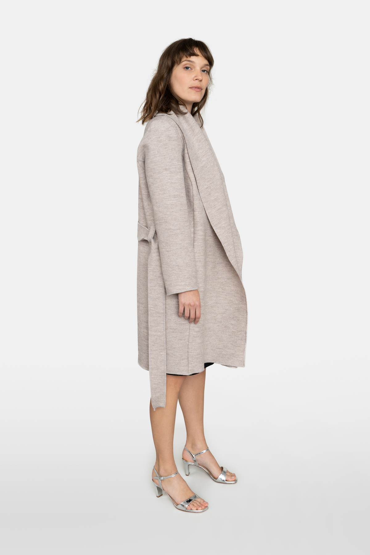 Wollmantel Maria sand