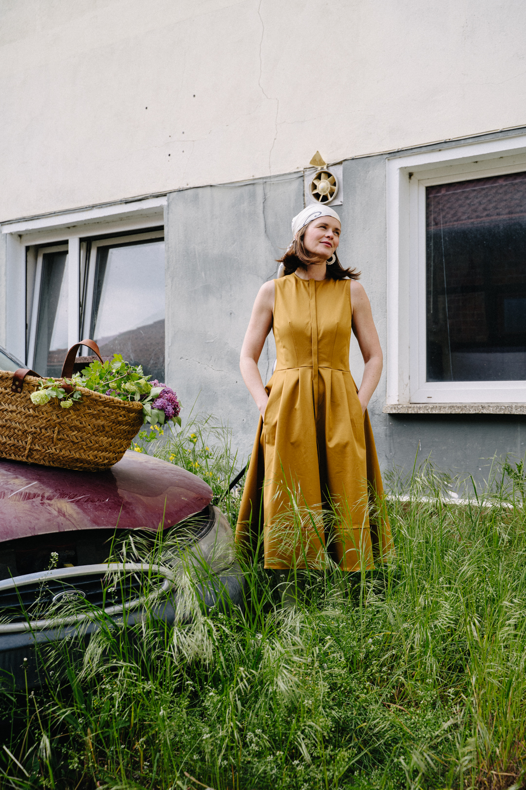 Midikleid Kati ohne Ärmel aus Bio-Baumwolle