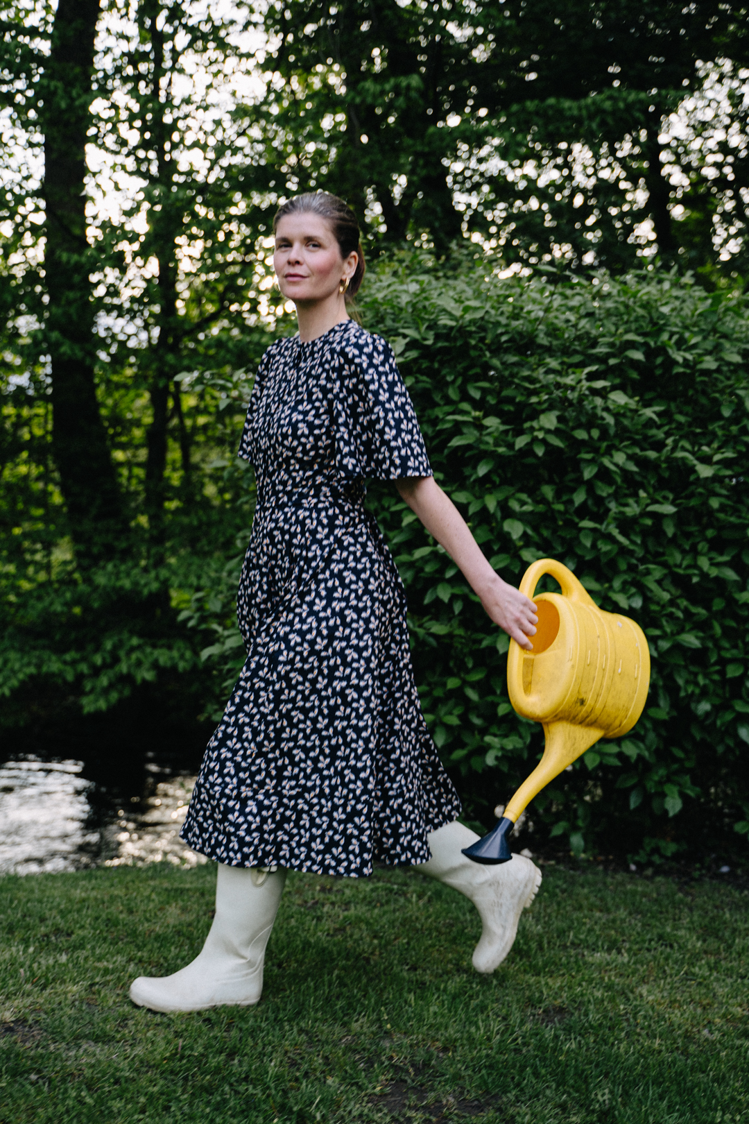 Midikleid Alex mit Flügelärmeln aus Bio-Baumwolle